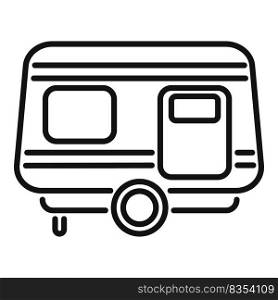 Trip trailer icon outline vector. Auto c&er. Travel home. Trip trailer icon outline vector. Auto c&er
