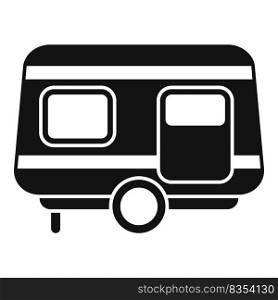 Trip trailer icon simple vector. Auto c&er. Travel home. Trip trailer icon simple vector. Auto c&er