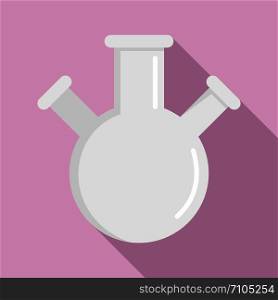 Triple flask icon. Flat illustration of triple flask vector icon for web design. Triple flask icon, flat style