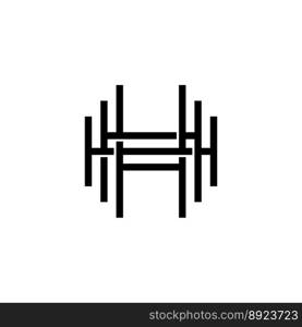 Triple h monogram hhh letter hipster lettermark vector image
