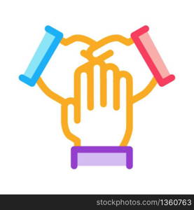 triple handshake icon vector. triple handshake sign. color symbol illustration. triple handshake icon vector outline illustration