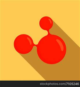 Triple molecule icon. Flat illustration of triple molecule vector icon for web design. Triple molecule icon, flat style