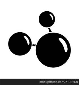 Triple molecule icon. Simple illustration of triple molecule vector icon for web design isolated on white background. Triple molecule icon, simple style