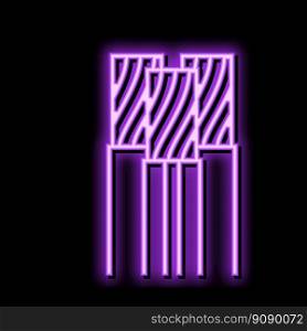 triplex wire cable neon light sign vector. triplex wire cable illustration. triplex wire cable neon glow icon illustration