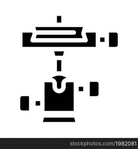 tripod head glyph icon vector. tripod head sign. isolated contour symbol black illustration. tripod head glyph icon vector illustration