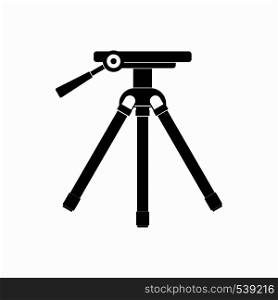 Tripod icon in simple style isolated on white background. Tripod icon, simple style