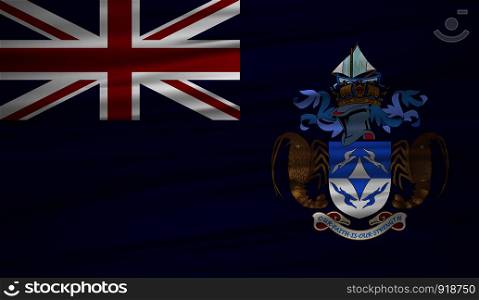 Tristan da Cunha flag vector. Vector flag of Tristan da Cunha blowig in the wind. EPS 10.