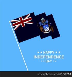 Tristan da Cunha Independence day typographic design with flag vector