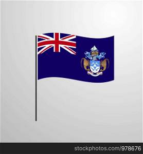 Tristan da Cunha waving Flag