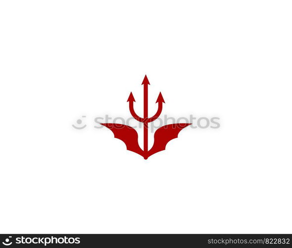Trisula Devil logo vector icon template