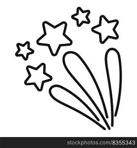 Triumph firework icon outline vector. Party event. Sky circle. Triumph firework icon outline vector. Party event