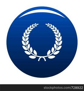Triumph wreath icon. Simple illustration of triumph wreath vector icon for any design blue. Triumph wreath icon vector blue