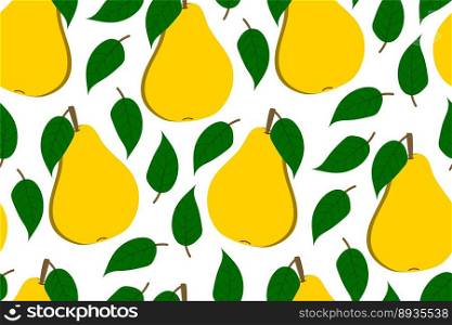 Troπcal background with pears. Fruit repeated background. Vector illustration of a seam≤ss pattern with fruits. Modern exotic abstract design. Troπcal background with pears. Fruit repeated background. Vector illustration of a seam≤ss pattern with fruits. Modern exotic abstract design. 