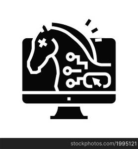 trojan horses glyph icon vector. trojan horses sign. isolated contour symbol black illustration. trojan horses glyph icon vector illustration