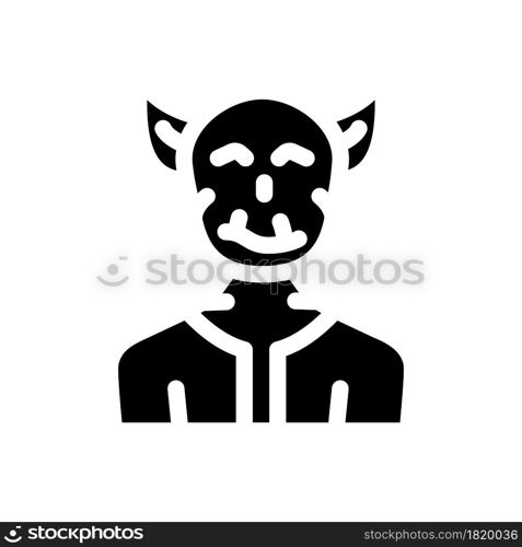 troll fantasy character glyph icon vector. troll fantasy character sign. isolated contour symbol black illustration. troll fantasy character glyph icon vector illustration