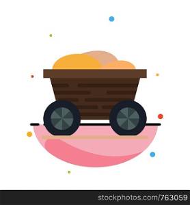 Trolley, Cart, Food, Bangladesh Abstract Flat Color Icon Template