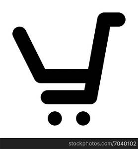 Trolley - Online shopping, icon on isolated background