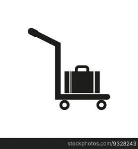 trolley with the luggage at the airport. Vector illustration. stock image. EPS 10.. trolley with the luggage at the airport. Vector illustration. stock image.