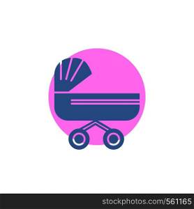 trolly, baby, kids, push, stroller Glyph Icon.. Vector EPS10 Abstract Template background