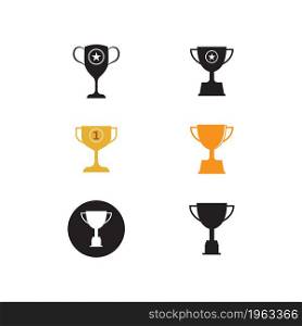 Trophy cup vector icon winner symbol illustration