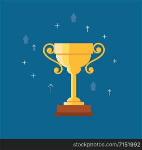 Trophy cup vector, wining concept