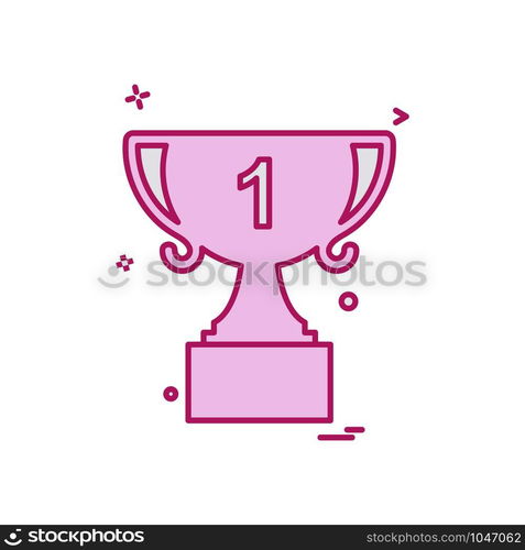 Trophy icon design vector