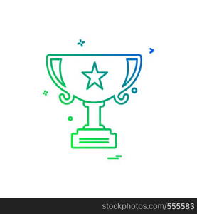 Trophy icon design vector