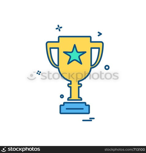 Trophy icon design vector