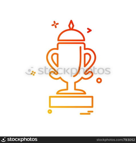 Trophy icon design vector