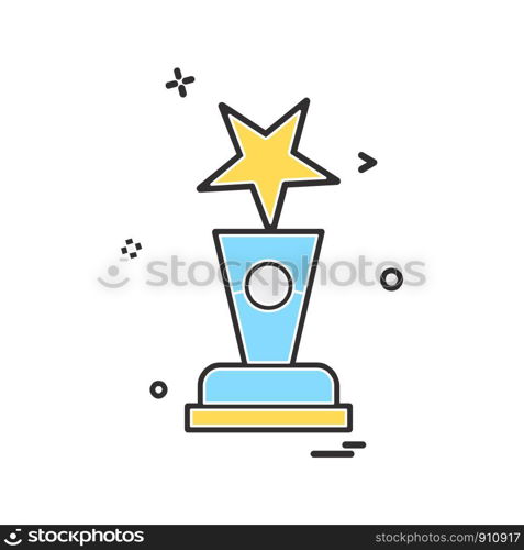 Trophy icon design vector