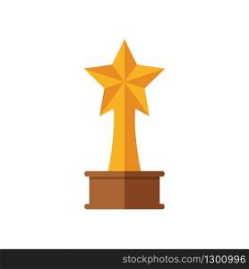 trophy icon in trendy flat style