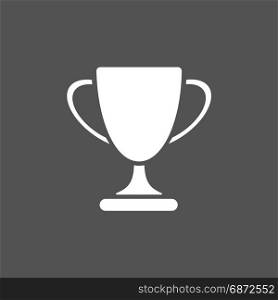 Trophy icon on black background