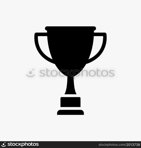 trophy icon vector solid style