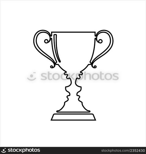 Trophy Icon, Winner Award Vector Art Illustration