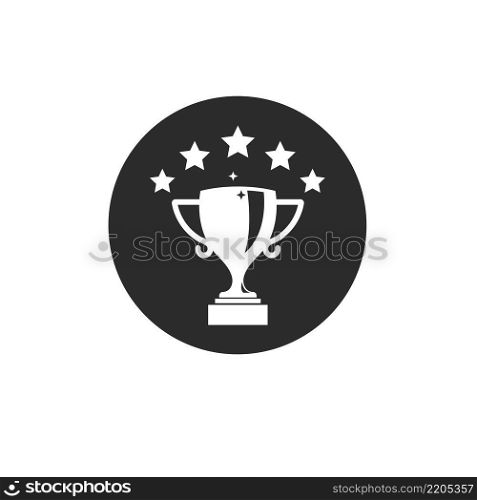 Trophy illustration vector icon design template