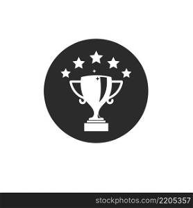 Trophy illustration vector icon design template