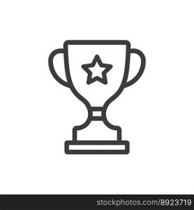 Trophy line icon images vector image