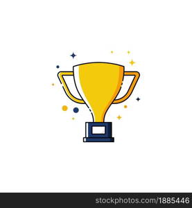 Trophy Vector icon design illustration Template