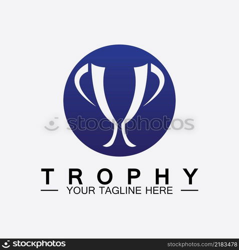 Trophy vector logo icon.ch&ions  trophy logo icon for winner award logo template