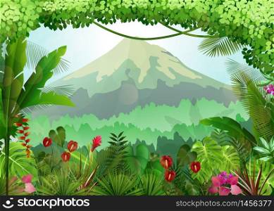 Tropical background beautiful.vector