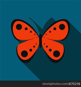 Tropical butterfly icon. Flat illustration of tropical butterfly vector icon for web. Tropical butterfly icon, flat style.