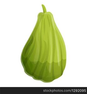 Tropical chayote icon. Cartoon of tropical chayote vector icon for web design isolated on white background. Tropical chayote icon, cartoon style