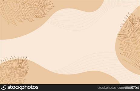 Tropical cover design with palm branch golden leaf on background.. Tropical cover design with gold palm branch on background.