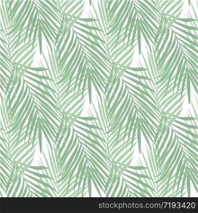Tropical fern leaves seamless pattern on white background. Botanical vector illustration. Design for fabric, textile print, wrapping paper, cover. Tropical fern leaves seamless pattern on white background. Botanical vector illustration.
