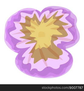 Tropical floret icon cartoon vector. Pansy flower. Corner rose. Tropical floret icon cartoon vector. Pansy flower