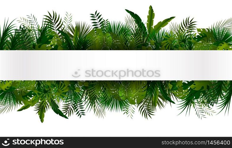 Tropical foliage. Floral design background.vector