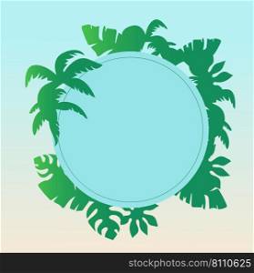 Tropical frame Royalty Free Vector Image