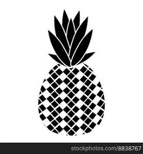 Tropical fruit icon cartoon vector. Pineapple food. Sweet design. Tropical fruit icon cartoon vector. Pineapple food