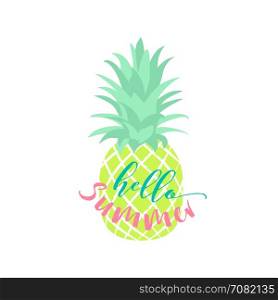 Tropical fruit pineapple. Vector illustration of tropical fruit pineapple. Fruit symbol