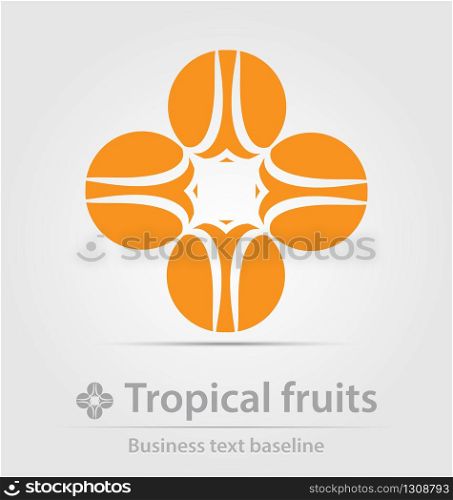 Tropical fruits business icon for creative design. Tropical fruits business icon